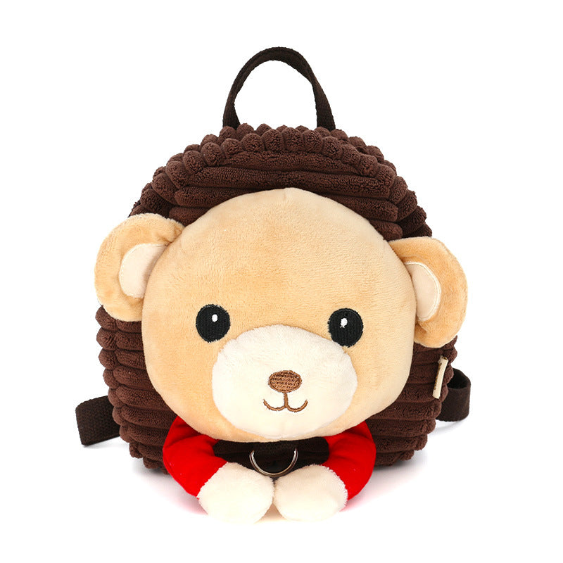 Cartoon Anti-Lost Toddler Backpack Plush Kids Mini School Bag – Dr.Bear (with Safety Leash)