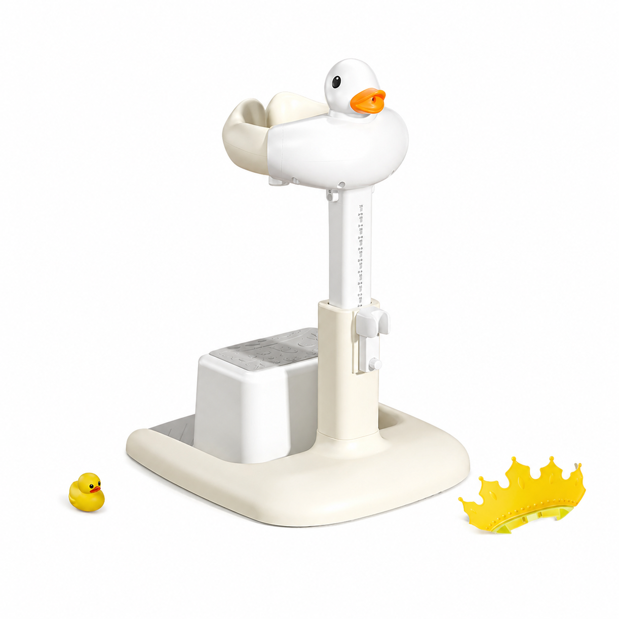 Adjustable Baby Bath Stand for Toddlers – Non-Slip Bath Support Rack, Safe Standing Bath Helper for Kids, Home Use(Beige)