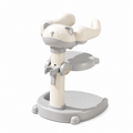 Baby Standing Bath Support Seat – Infant & Toddler Bathtub Helper, Non-Slip Bath Stand for Easy Cleaning & Comfortable Bathing(Bear/Grey)