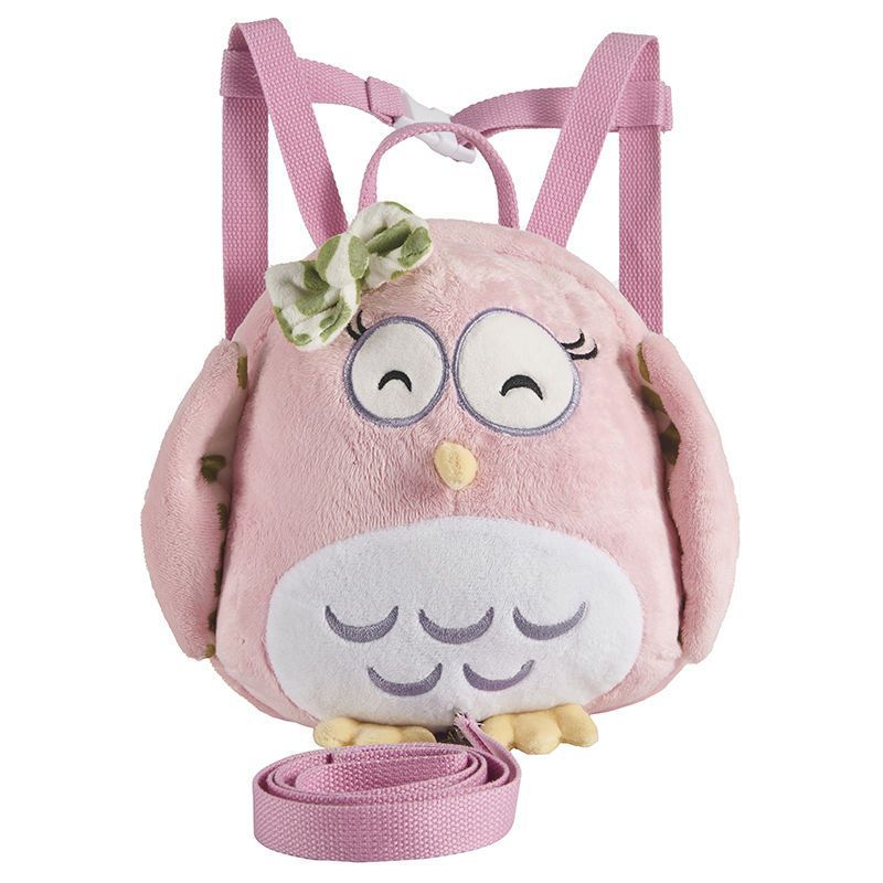 Cartoon Anti-Lost Toddler Backpack Plush Kids Mini School Bag – Cute Owl (with Safety Leash)