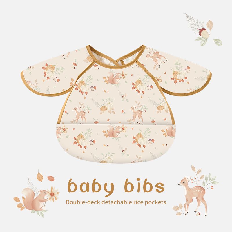 INS Style Baby Waterproof Feeding Smock Toddler Bib Apron (Happy fairy tale)