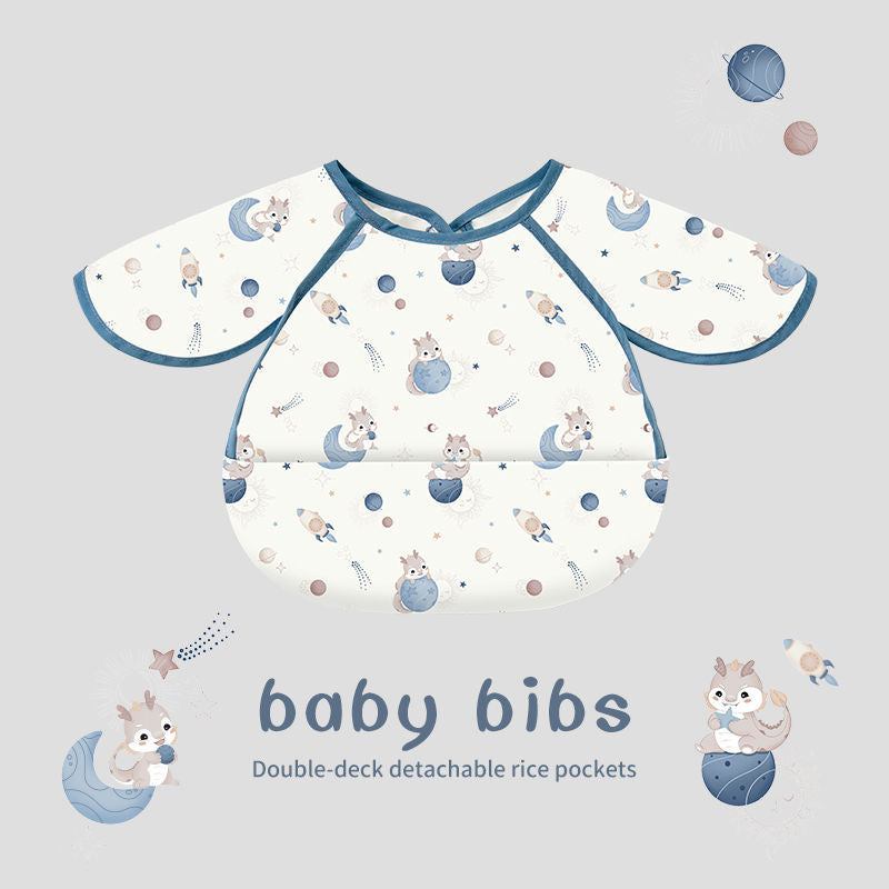 INS Style Baby Waterproof Feeding Smock Toddler Bib Apron (Pipi Dragon)