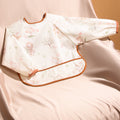 Baby Waterproof Long Sleeve Feeding Smock – Anti-Stain & Easy-Clean Toddler Bib Apron for Spring/Summer (Monet Garden TPU,L 60–80cm)